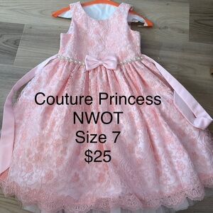 Pink Lace Formal Dress for Kids